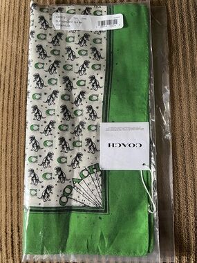 Coach Dino Print Bandana NWT in packaging